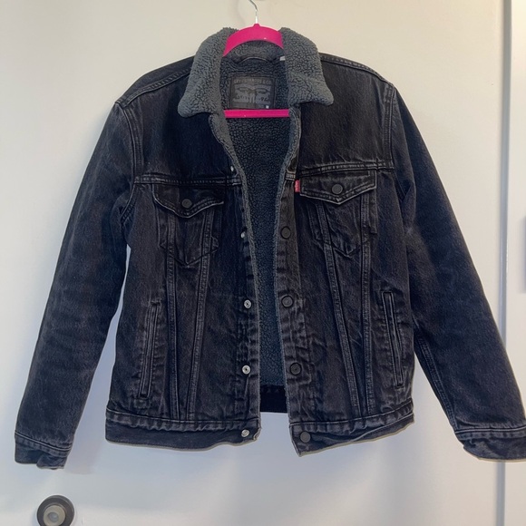 Signature by Levi Strauss Other - Levi’s Sherpa Trucker Jacket, men’s medium , dark stonewash gray